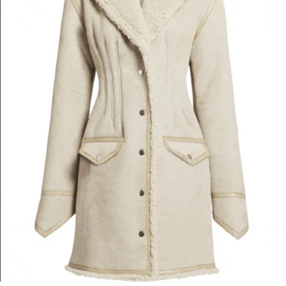 H&M Cream Leather Jacket